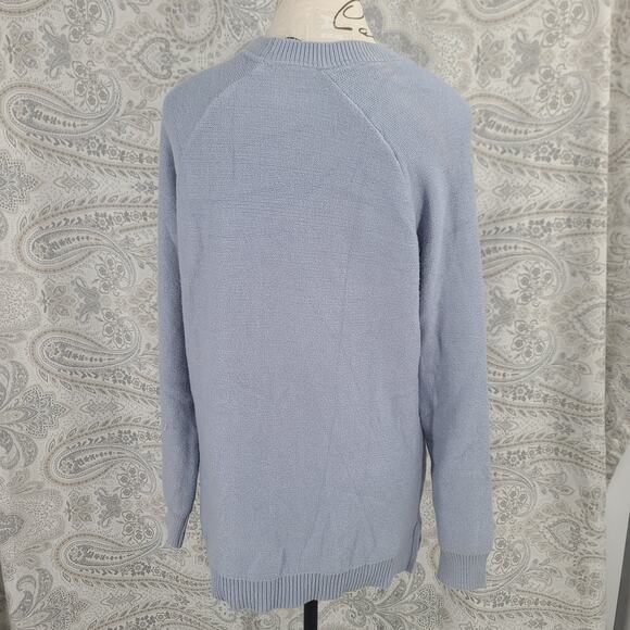 RD style Fisherman sweater size Medium Blue Cable knit cozy Stitch Fix office - Picture 2 of 8